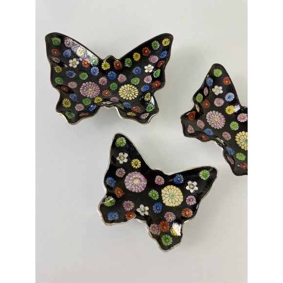 Vintage Fred Roberts San Francisco Nesting Butterfly Trinket Dishes Made Japan - Picture 5 of 12